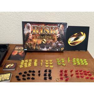 The Lord of the Rings RISK Board Game Complete 2002 LOTR Trilogy Edition